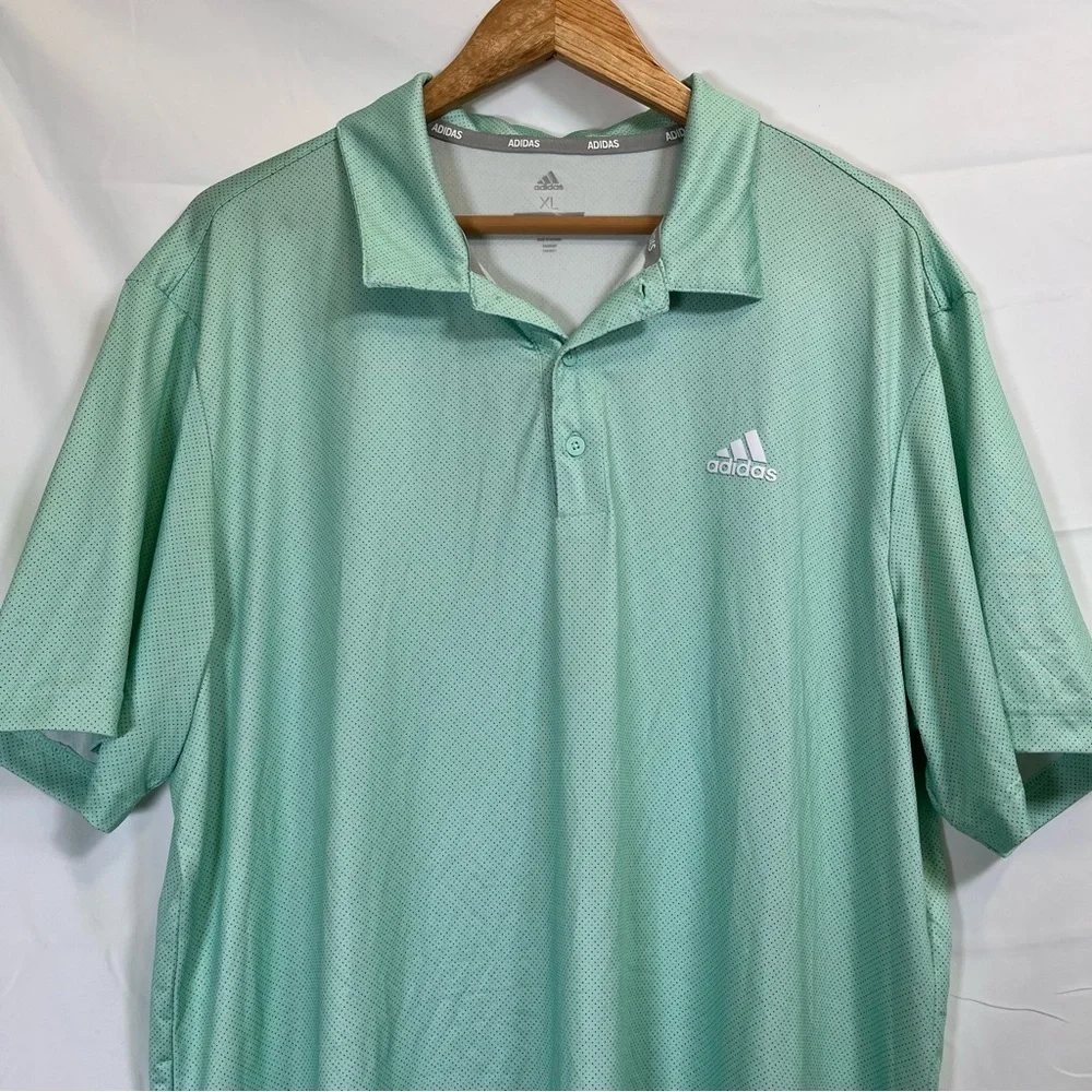 Adidas Shirt Mens XL Green Golf Polo Performance Outdoor‎ Tennis